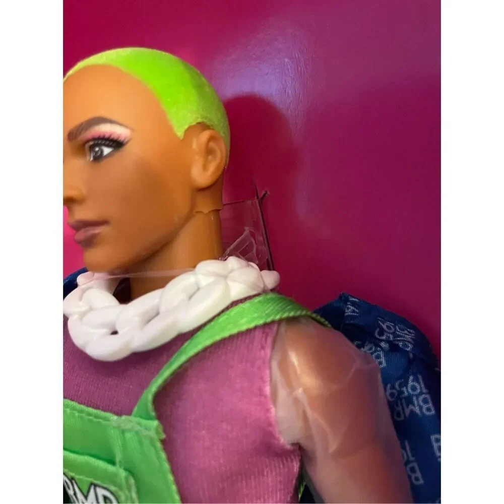 BMR1959 Ken Barbie New! GHT96  Puffer Jacket, Overalls, Green Hair, Boots, NIB